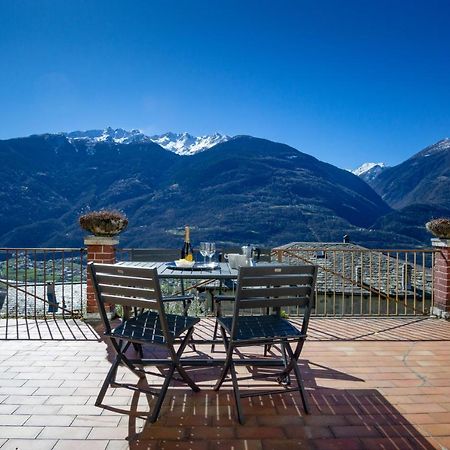 Panoramic Apartment Italian Alps Valtellina Near Sondrio, Tirano Poggiridenti Extérieur photo