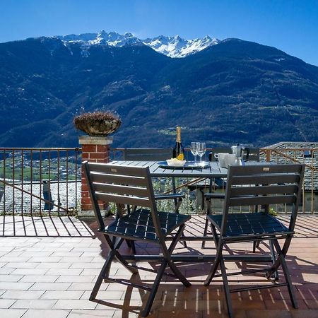 Panoramic Apartment Italian Alps Valtellina Near Sondrio, Tirano Poggiridenti Extérieur photo