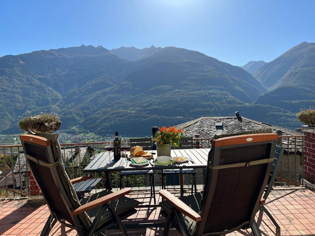 Panoramic Apartment Italian Alps Valtellina Near Sondrio, Tirano Poggiridenti Extérieur photo