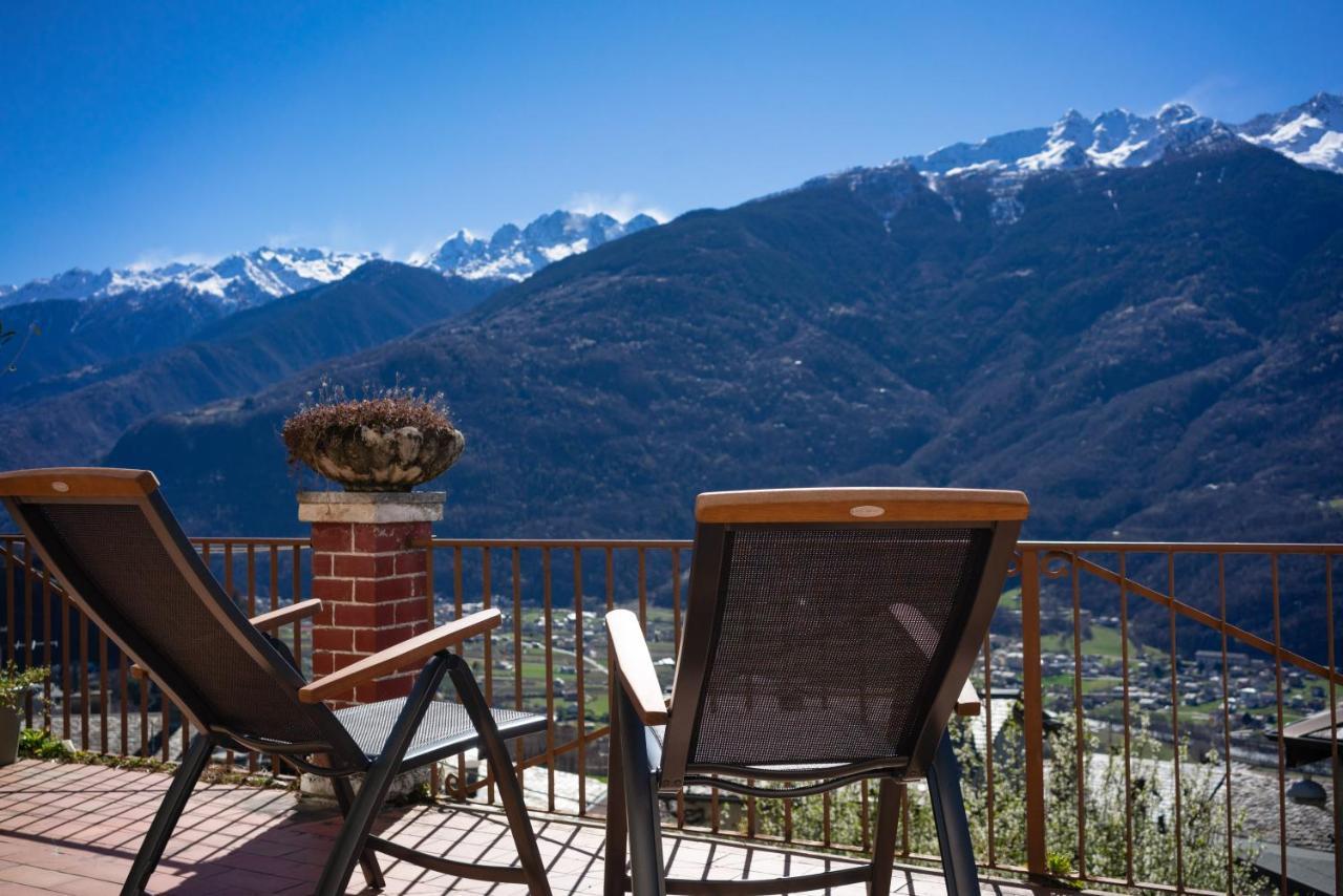 Panoramic Apartment Italian Alps Valtellina Near Sondrio, Tirano Poggiridenti Extérieur photo